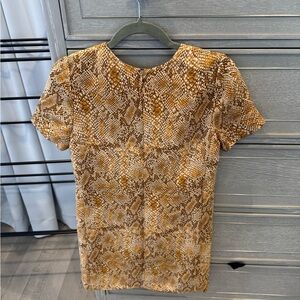 Babaton By Aritzia Snake Print Short Dress